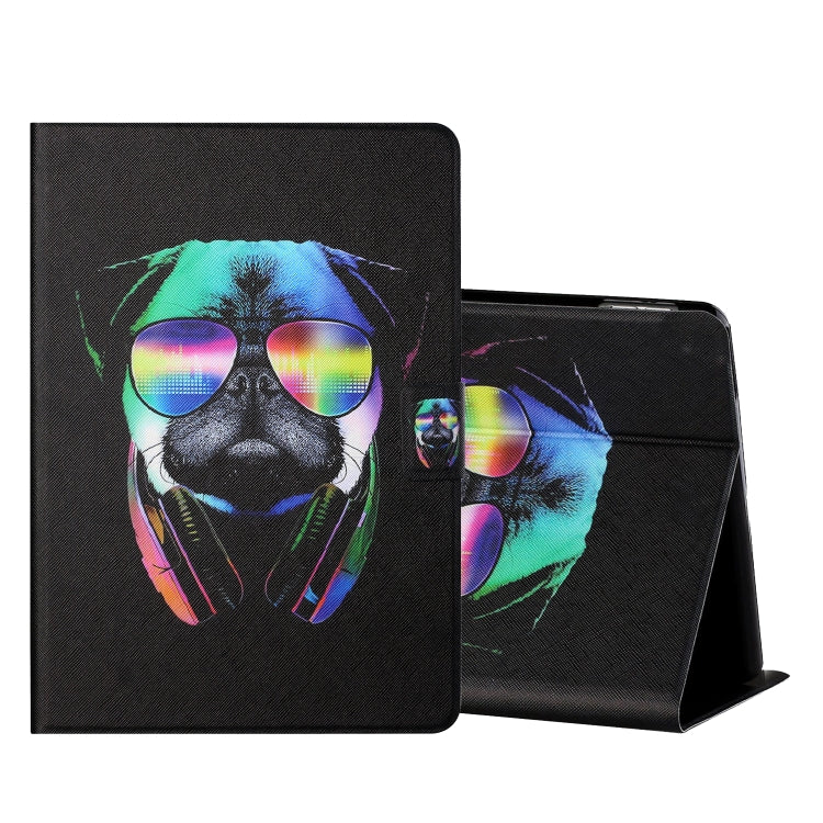 Colored Drawing Horizontal Flip Leather Case with Holder & Card Slots & Sleep / Wake-up Function