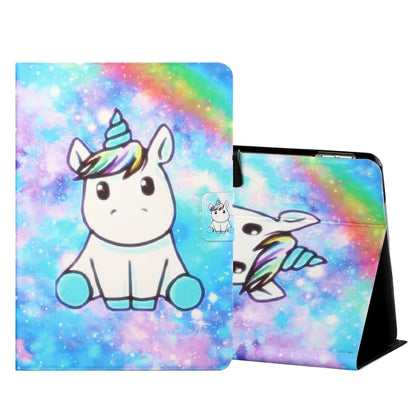Colored Drawing Horizontal Flip Leather Case with Holder & Card Slots & Sleep / Wake-up Function
