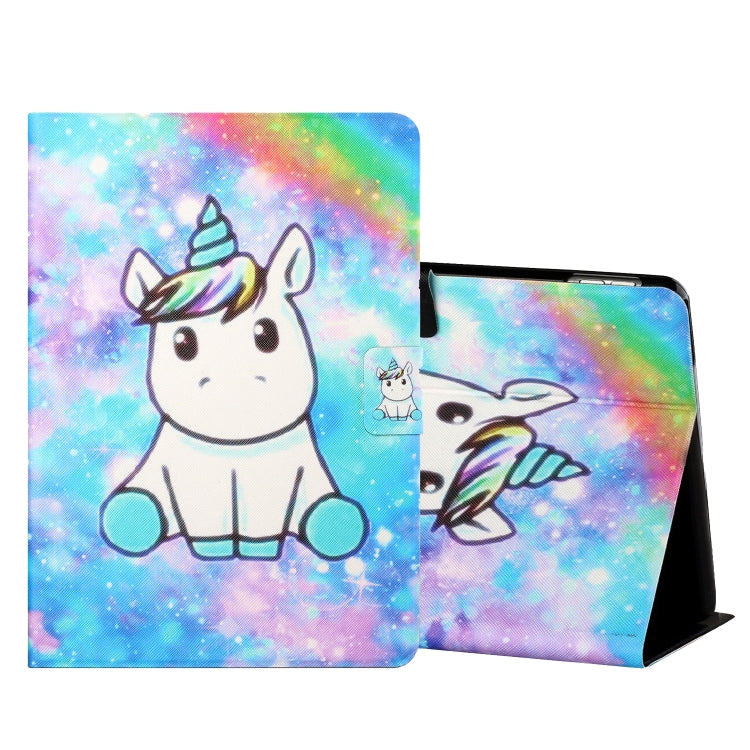 Colored Drawing Horizontal Flip Leather Case with Holder & Card Slots & Sleep / Wake-up Function