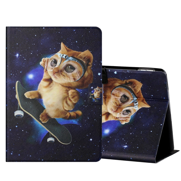 Colored Drawing Horizontal Flip Leather Case with Holder & Card Slots & Sleep / Wake-up Function
