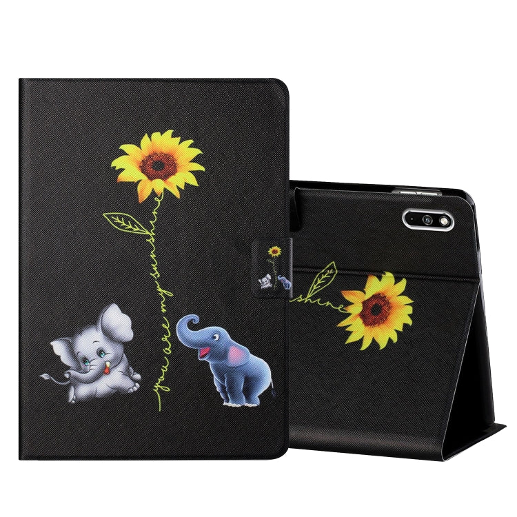 Colored Drawing Horizontal Flip Leather Case with Holder & Card Slots & Sleep / Wake-up Function