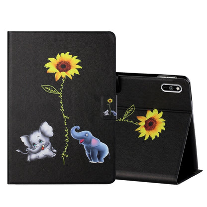 Colored Drawing Horizontal Flip Leather Case with Holder & Card Slots & Sleep / Wake-up Function