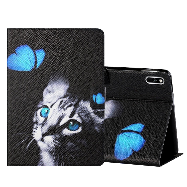 Colored Drawing Horizontal Flip Leather Case with Holder & Card Slots & Sleep / Wake-up Function