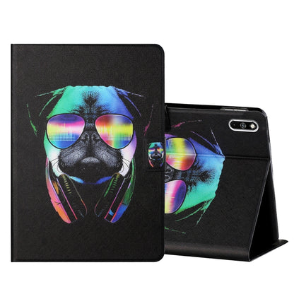 Colored Drawing Horizontal Flip Leather Case with Holder & Card Slots & Sleep / Wake-up Function
