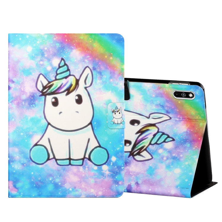 Colored Drawing Horizontal Flip Leather Case with Holder & Card Slots & Sleep / Wake-up Function