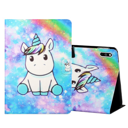 Colored Drawing Horizontal Flip Leather Case with Holder & Card Slots & Sleep / Wake-up Function