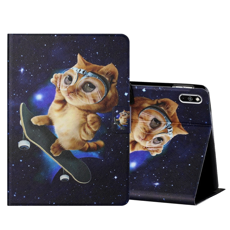 Colored Drawing Horizontal Flip Leather Case with Holder & Card Slots & Sleep / Wake-up Function