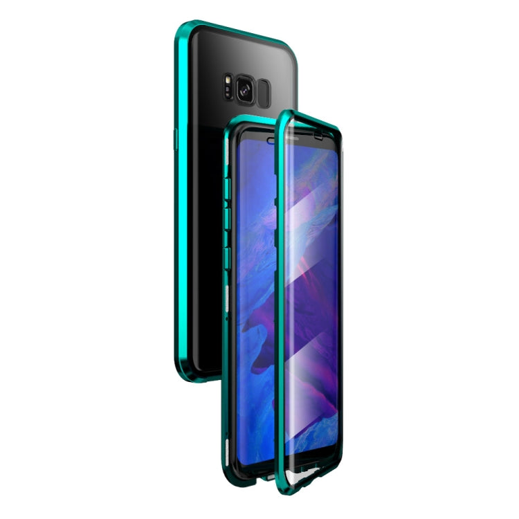 Magnetic Metal Frame Double-sided Tempered Glass Case