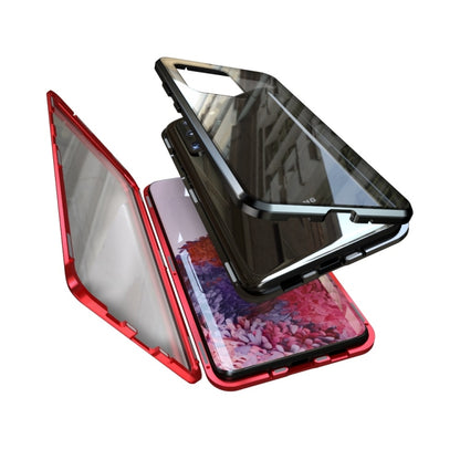 Magnetic Metal Frame Double-sided Tempered Glass Case