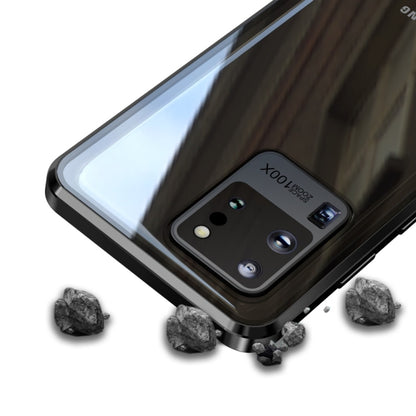 Magnetic Metal Frame Double-sided Tempered Glass Case