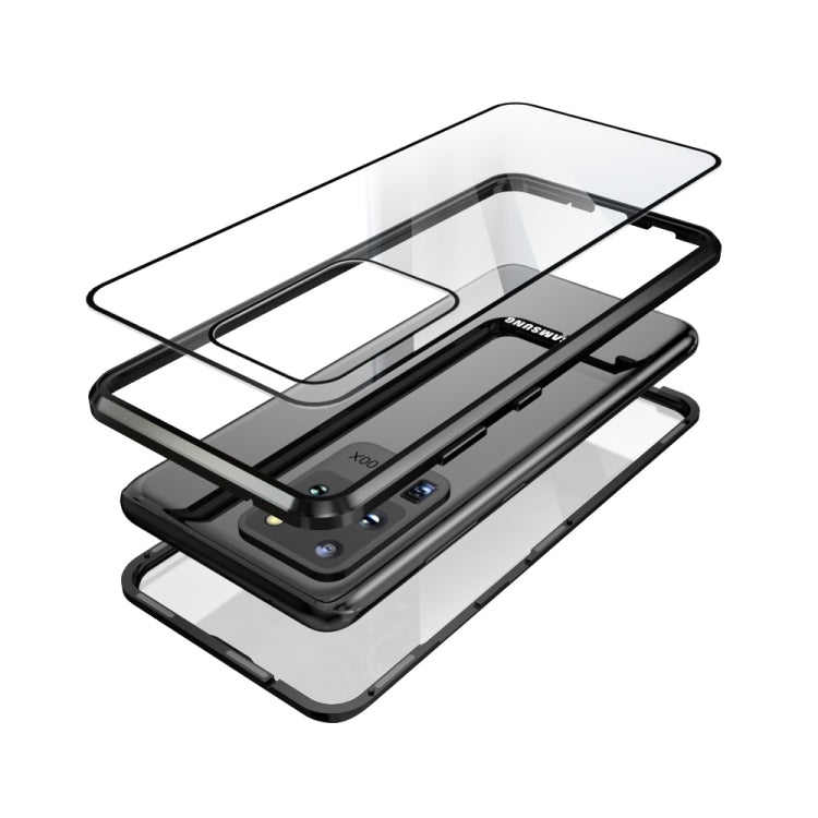 Magnetic Metal Frame Double-sided Tempered Glass Case