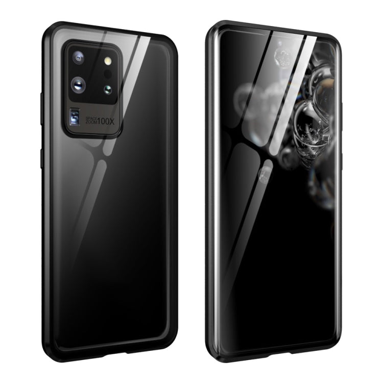 Magnetic Metal Frame Double-sided Tempered Glass Case