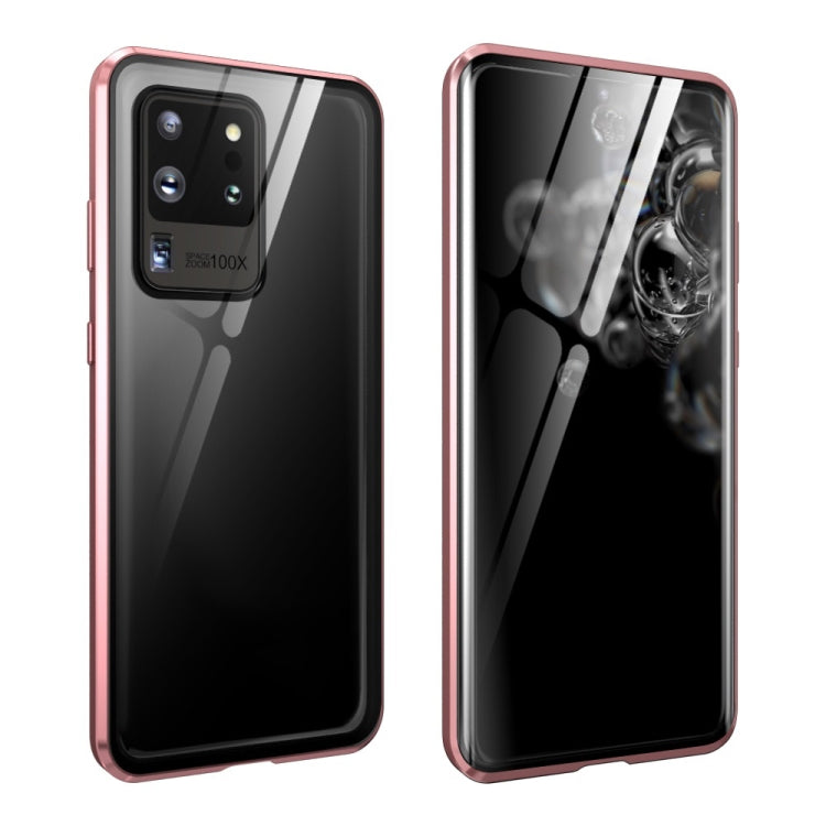 Magnetic Metal Frame Double-sided Tempered Glass Case