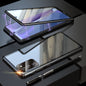 Magnetic Metal Frame Double-sided Tempered Glass Case