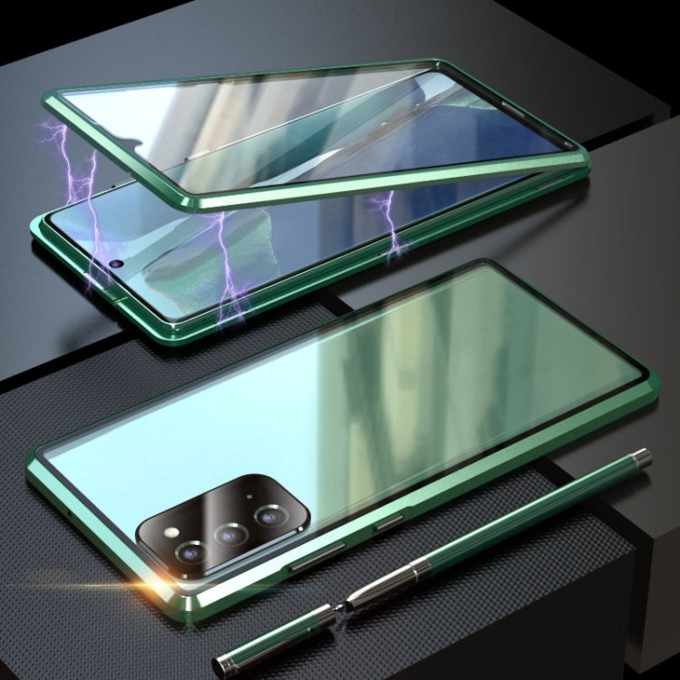 Magnetic Metal Frame Double-sided Tempered Glass Case