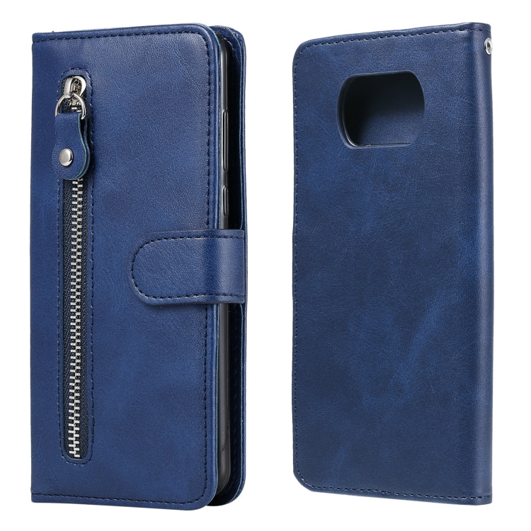 Fashion Calf Texture Zipper Horizontal Flip Leather Case with Stand & Card Slots & Wallet Function, For Samsung Galaxy S20 FE, For Xiaomi Poco X3 NFC