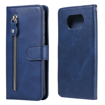Fashion Calf Texture Zipper Horizontal Flip Leather Case with Stand & Card Slots & Wallet Function, For Samsung Galaxy S20 FE, For Xiaomi Poco X3 NFC