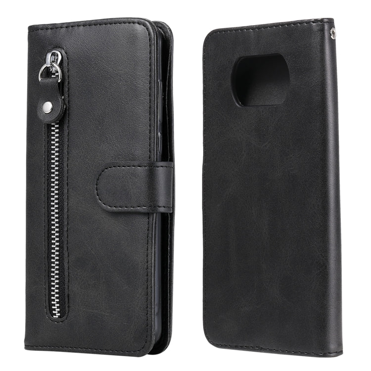 Fashion Calf Texture Zipper Horizontal Flip Leather Case with Stand & Card Slots & Wallet Function, For Samsung Galaxy S20 FE, For Xiaomi Poco X3 NFC