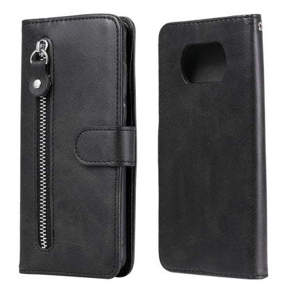 Fashion Calf Texture Zipper Horizontal Flip Leather Case with Stand & Card Slots & Wallet Function, For Samsung Galaxy S20 FE, For Xiaomi Poco X3 NFC