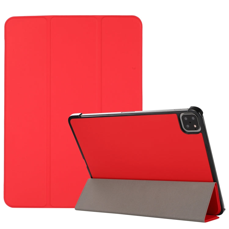 3-folding Skin Texture Horizontal Flip TPU + PU Leather Case with Holder