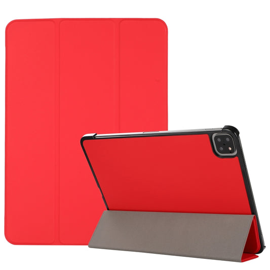 3-folding Skin Texture Horizontal Flip TPU + PU Leather Case with Holder