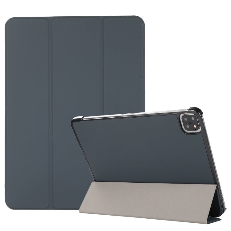 3-folding Skin Texture Horizontal Flip TPU + PU Leather Case with Holder
