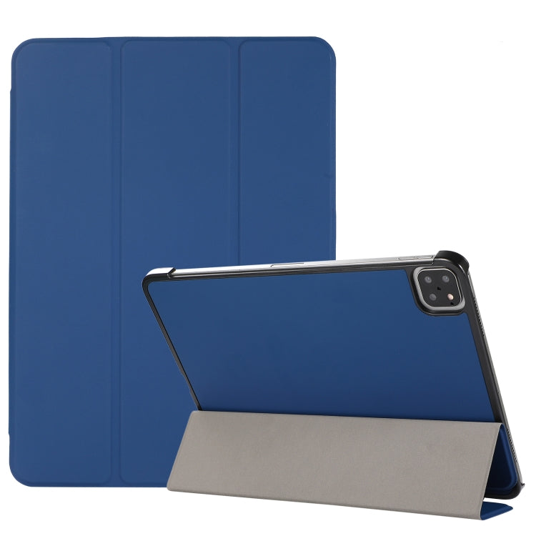3-folding Skin Texture Horizontal Flip TPU + PU Leather Case with Holder