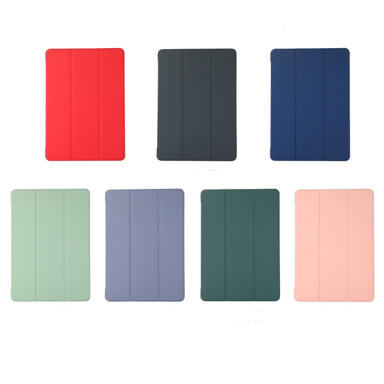 3-folding Skin Texture Horizontal Flip TPU + PU Leather Case with Holder