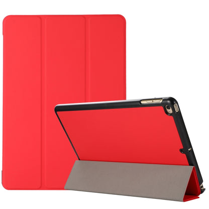 3-folding Skin Texture Horizontal Flip TPU + PU Leather Case with Holder