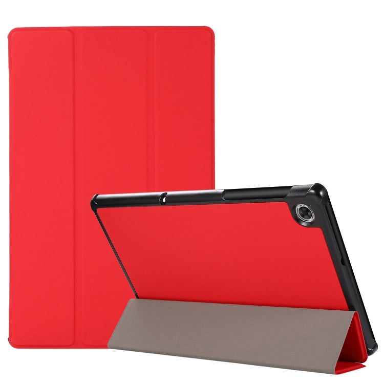 3-folding Skin Texture Horizontal Flip TPU + PU Leather Case with Holder