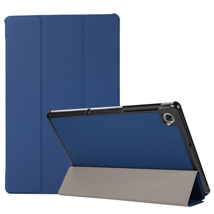 3-folding Skin Texture Horizontal Flip TPU + PU Leather Case with Holder