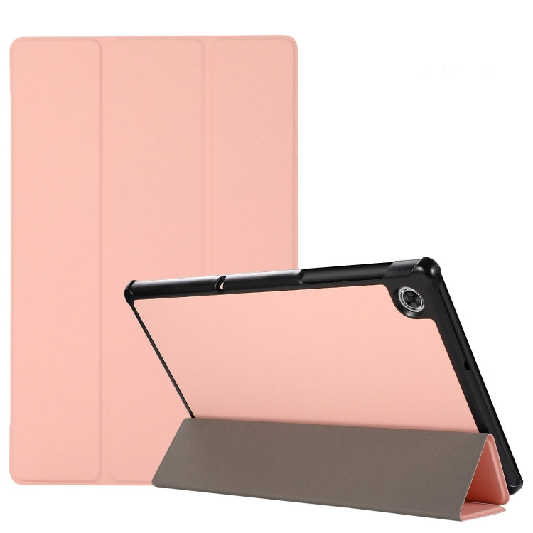 3-folding Skin Texture Horizontal Flip TPU + PU Leather Case with Holder