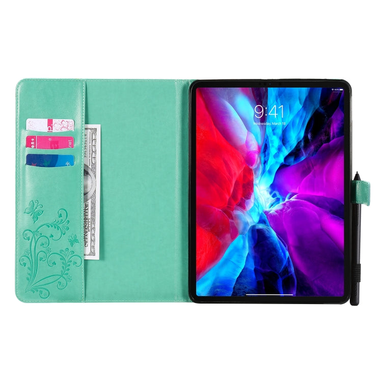 Pressed Printing Butterfly Pattern Horizontal Flip Leather Case with Holder & Card Slots & Wallet & Sleep / Wake-up Function, For iPad Air 2022 / 2020 10.9 /iPad Pro 11 2020 / 2018, For Lenovo Tab M10 Plus TB-X606F, For Samsung Galaxy S6 Lite P610�����...