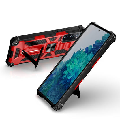 Shockproof TPU + PC Magnetic Protective Case with Holder, For Samsung Galaxy S20 FE