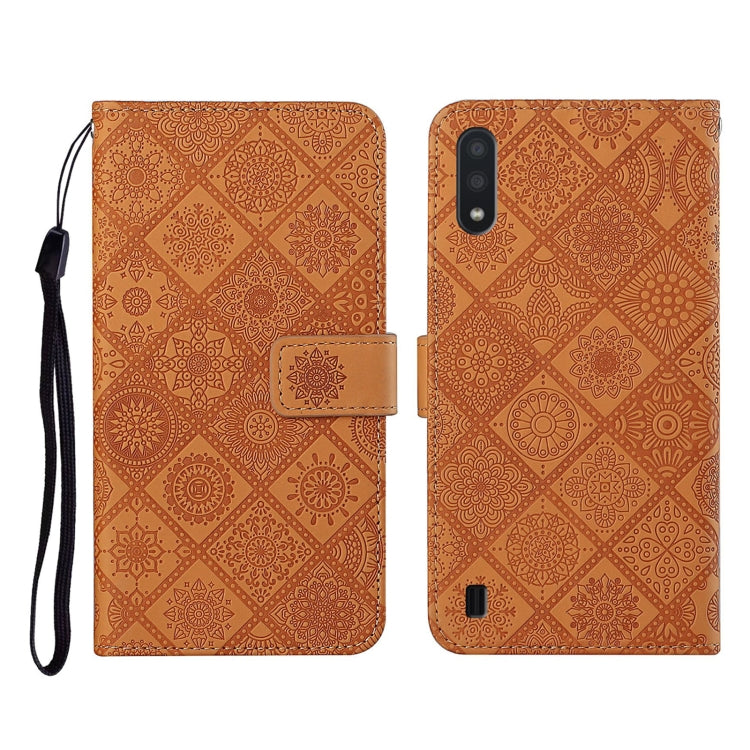 Ethnic Style Embossed Pattern Horizontal Flip Leather Case with Holder & Card Slots & Wallet & Lanyard, For Samsung Galaxy A01, For Samsung Galaxy A10 / M10, For Samsung Galaxy A10s, For Samsung Galaxy A11, For Samsung Galaxy A12�����������������������...
