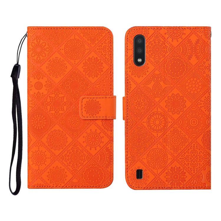Ethnic Style Embossed Pattern Horizontal Flip Leather Case with Holder & Card Slots & Wallet & Lanyard, For Samsung Galaxy A01, For Samsung Galaxy A10 / M10, For Samsung Galaxy A10s, For Samsung Galaxy A11, For Samsung Galaxy A12�����������������������...