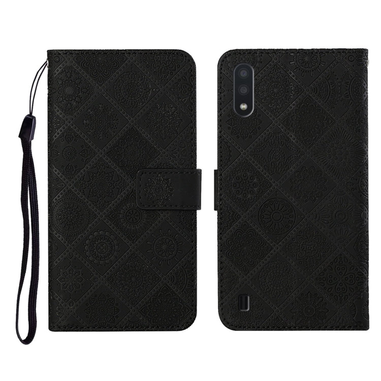 Ethnic Style Embossed Pattern Horizontal Flip Leather Case with Holder & Card Slots & Wallet & Lanyard, For Samsung Galaxy A01, For Samsung Galaxy A10 / M10, For Samsung Galaxy A10s, For Samsung Galaxy A11, For Samsung Galaxy A12�����������������������...
