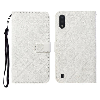 Ethnic Style Embossed Pattern Horizontal Flip Leather Case with Holder & Card Slots & Wallet & Lanyard, For Samsung Galaxy A01, For Samsung Galaxy A10 / M10, For Samsung Galaxy A10s, For Samsung Galaxy A11, For Samsung Galaxy A12�����������������������...