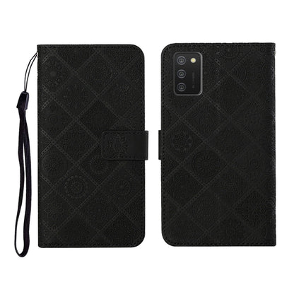 Ethnic Style Embossed Pattern Horizontal Flip Leather Case with Holder & Card Slots & Wallet & Lanyard, For Samsung Galaxy S21Ultra 5G, For Samsung Galaxy A02s (US Version)