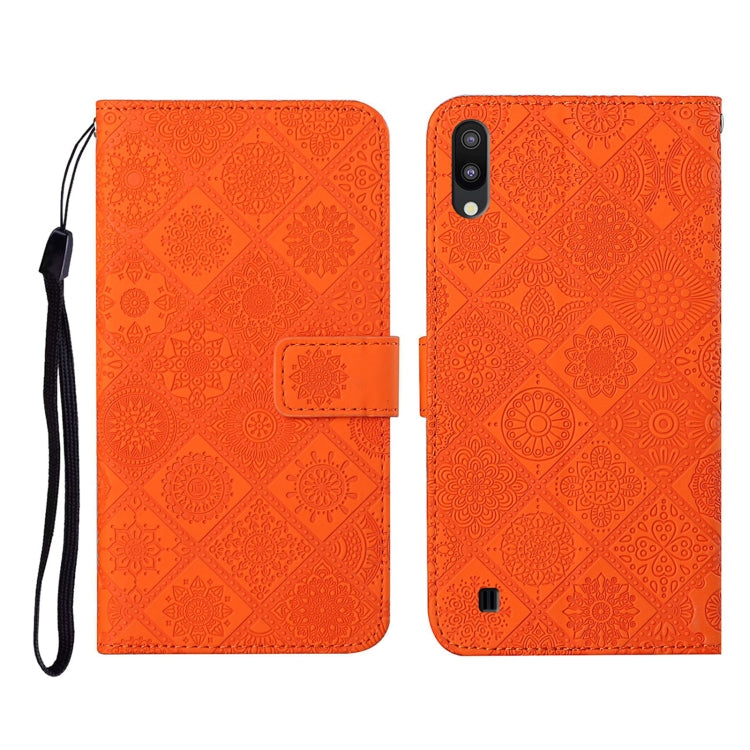 Ethnic Style Embossed Pattern Horizontal Flip Leather Case with Holder & Card Slots & Wallet & Lanyard, For Samsung Galaxy A01, For Samsung Galaxy A10 / M10, For Samsung Galaxy A10s, For Samsung Galaxy A11, For Samsung Galaxy A12�����������������������...