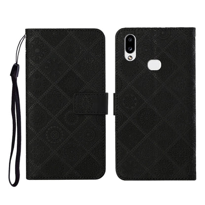 Ethnic Style Embossed Pattern Horizontal Flip Leather Case with Holder & Card Slots & Wallet & Lanyard, For Samsung Galaxy A01, For Samsung Galaxy A10 / M10, For Samsung Galaxy A10s, For Samsung Galaxy A11, For Samsung Galaxy A12�����������������������...