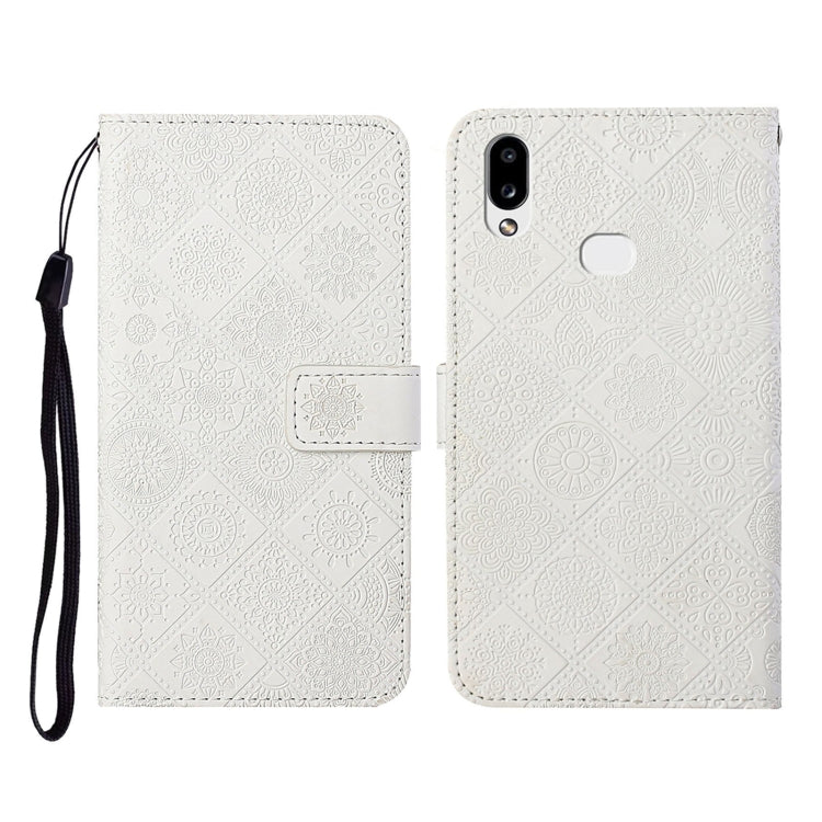 Ethnic Style Embossed Pattern Horizontal Flip Leather Case with Holder & Card Slots & Wallet & Lanyard, For Samsung Galaxy A01, For Samsung Galaxy A10 / M10, For Samsung Galaxy A10s, For Samsung Galaxy A11, For Samsung Galaxy A12�����������������������...