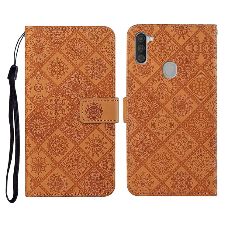 Ethnic Style Embossed Pattern Horizontal Flip Leather Case with Holder & Card Slots & Wallet & Lanyard, For Samsung Galaxy A01, For Samsung Galaxy A10 / M10, For Samsung Galaxy A10s, For Samsung Galaxy A11, For Samsung Galaxy A12�����������������������...