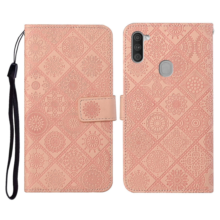 Ethnic Style Embossed Pattern Horizontal Flip Leather Case with Holder & Card Slots & Wallet & Lanyard, For Samsung Galaxy A01, For Samsung Galaxy A10 / M10, For Samsung Galaxy A10s, For Samsung Galaxy A11, For Samsung Galaxy A12�����������������������...