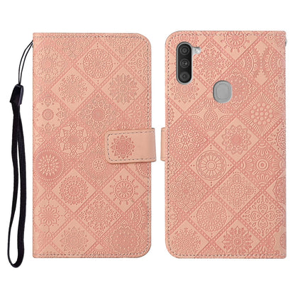 Ethnic Style Embossed Pattern Horizontal Flip Leather Case with Holder & Card Slots & Wallet & Lanyard, For Samsung Galaxy A01, For Samsung Galaxy A10 / M10, For Samsung Galaxy A10s, For Samsung Galaxy A11, For Samsung Galaxy A12�����������������������...