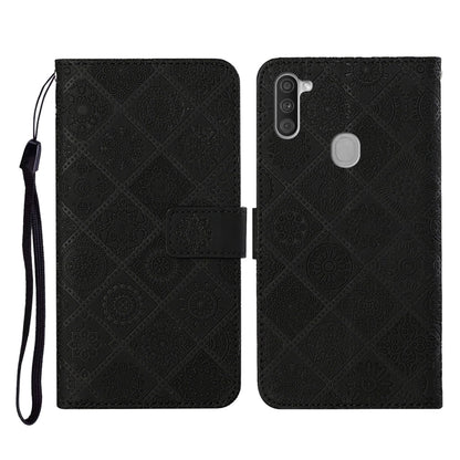 Ethnic Style Embossed Pattern Horizontal Flip Leather Case with Holder & Card Slots & Wallet & Lanyard, For Samsung Galaxy A01, For Samsung Galaxy A10 / M10, For Samsung Galaxy A10s, For Samsung Galaxy A11, For Samsung Galaxy A12�����������������������...