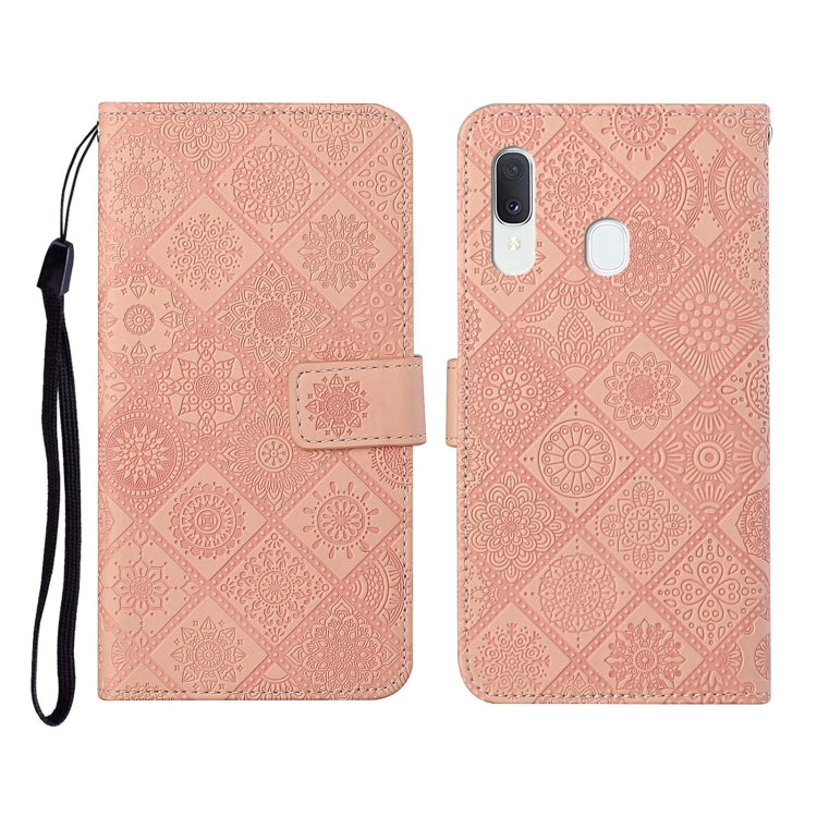 Ethnic Style Embossed Pattern Horizontal Flip Leather Case with Holder & Card Slots & Wallet & Lanyard, For Samsung Galaxy A01, For Samsung Galaxy A10 / M10, For Samsung Galaxy A10s, For Samsung Galaxy A11, For Samsung Galaxy A12�����������������������...