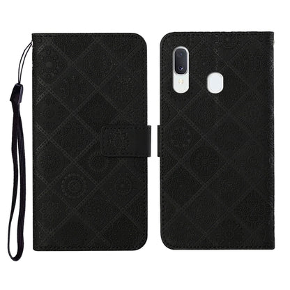 Ethnic Style Embossed Pattern Horizontal Flip Leather Case with Holder & Card Slots & Wallet & Lanyard, For Samsung Galaxy A01, For Samsung Galaxy A10 / M10, For Samsung Galaxy A10s, For Samsung Galaxy A11, For Samsung Galaxy A12�����������������������...