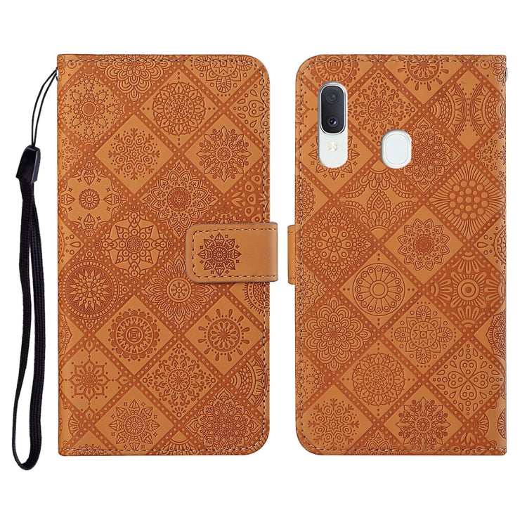 Ethnic Style Embossed Pattern Horizontal Flip Leather Case with Holder & Card Slots & Wallet & Lanyard, For Samsung Galaxy A20e, For Samsung Galaxy A20s, For Samsung Galaxy A21, For Samsung Galaxy A21s, For Samsung Galaxy A31, For Samsung Galaxy A40
