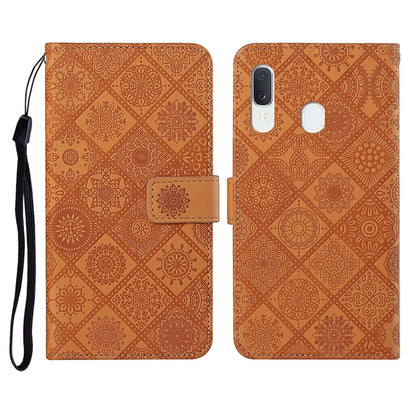 Ethnic Style Embossed Pattern Horizontal Flip Leather Case with Holder & Card Slots & Wallet & Lanyard, For Samsung Galaxy A20e, For Samsung Galaxy A20s, For Samsung Galaxy A21, For Samsung Galaxy A21s, For Samsung Galaxy A31, For Samsung Galaxy A40